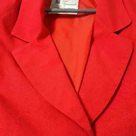 Vtg London Fog Maincoats Red Trench Coat Size 10 P Made In USA - Picture 13 of 14